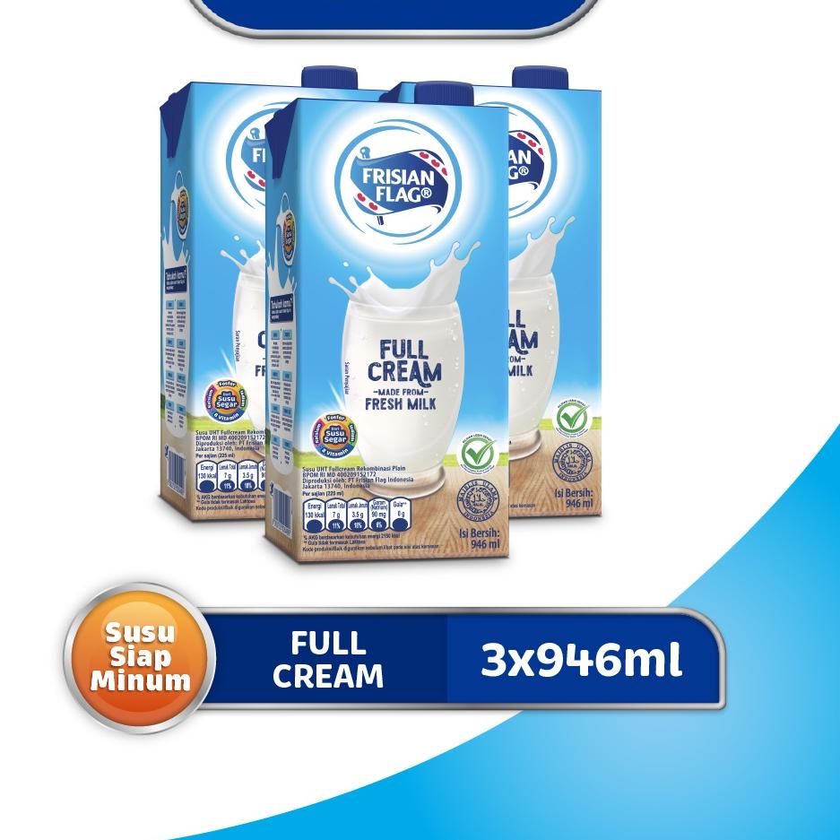 

♘ Frisian Flag Family UHT Full Cream 946 ml x 3 pcs ✦