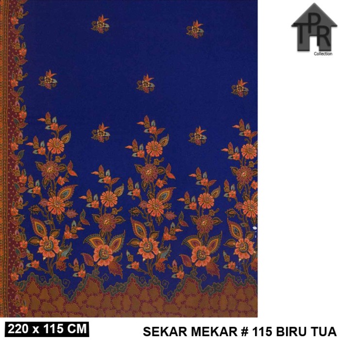 Kain Batik Pekalongan Seri Sekar Mekar 220x115cm. Cap Cent Unggul Jaya