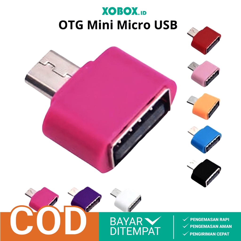 OTG MINI NON KABEL V8/MICRO MODEL PERSEGI PORT KONEKTOR (USB FEMALE TO MICRO USB MALE) AH013 - XOBOX