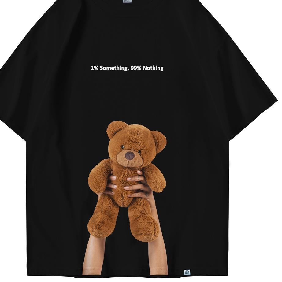 Promo OOTDSUPPLY Oversized Tshirt Teddy Bear Black l kaos oversized pria dan wanita ..