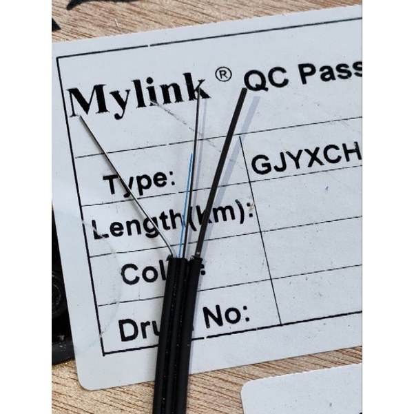 Mylink  Kabel FTTH Dropcore 1 core 3 Seling hasbelan 1000 meter fiber optic 1Km Drop core 1Core 3Seling kawat