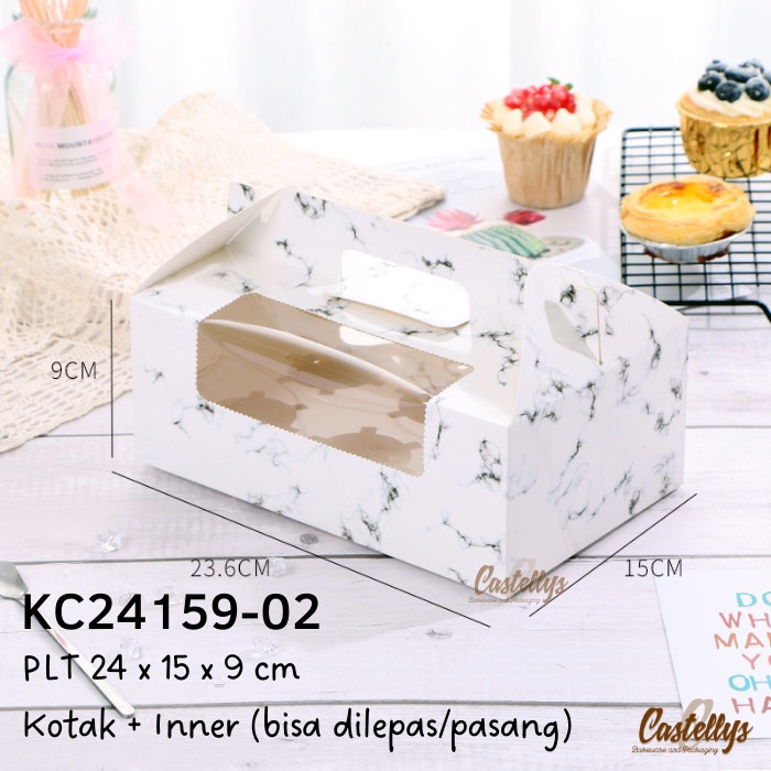 

Kotak Box Kue KC24159 Cupcake Muffin Pudding Cup Pie Tart Cake Roti