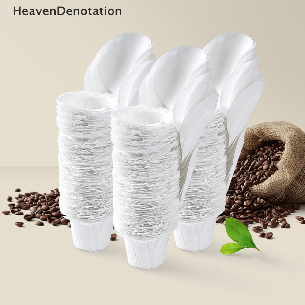 [HeavenDenotation] 50pcs Filter Kopi Portable Kertas Isi Ulang Coffee Maker Filters Dengan Penutup HDV