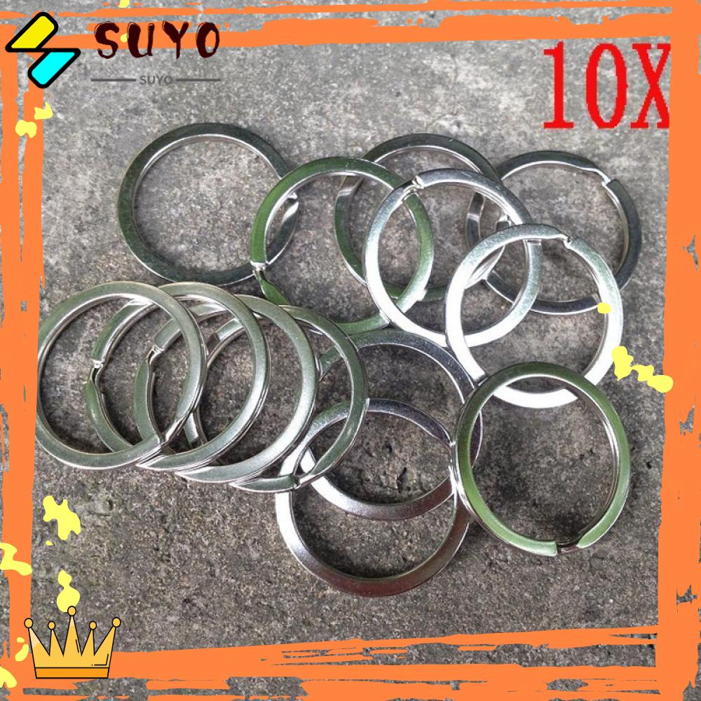 Suyo 10PCS Split Key Ring New Konektor Jepit Stainless Steel