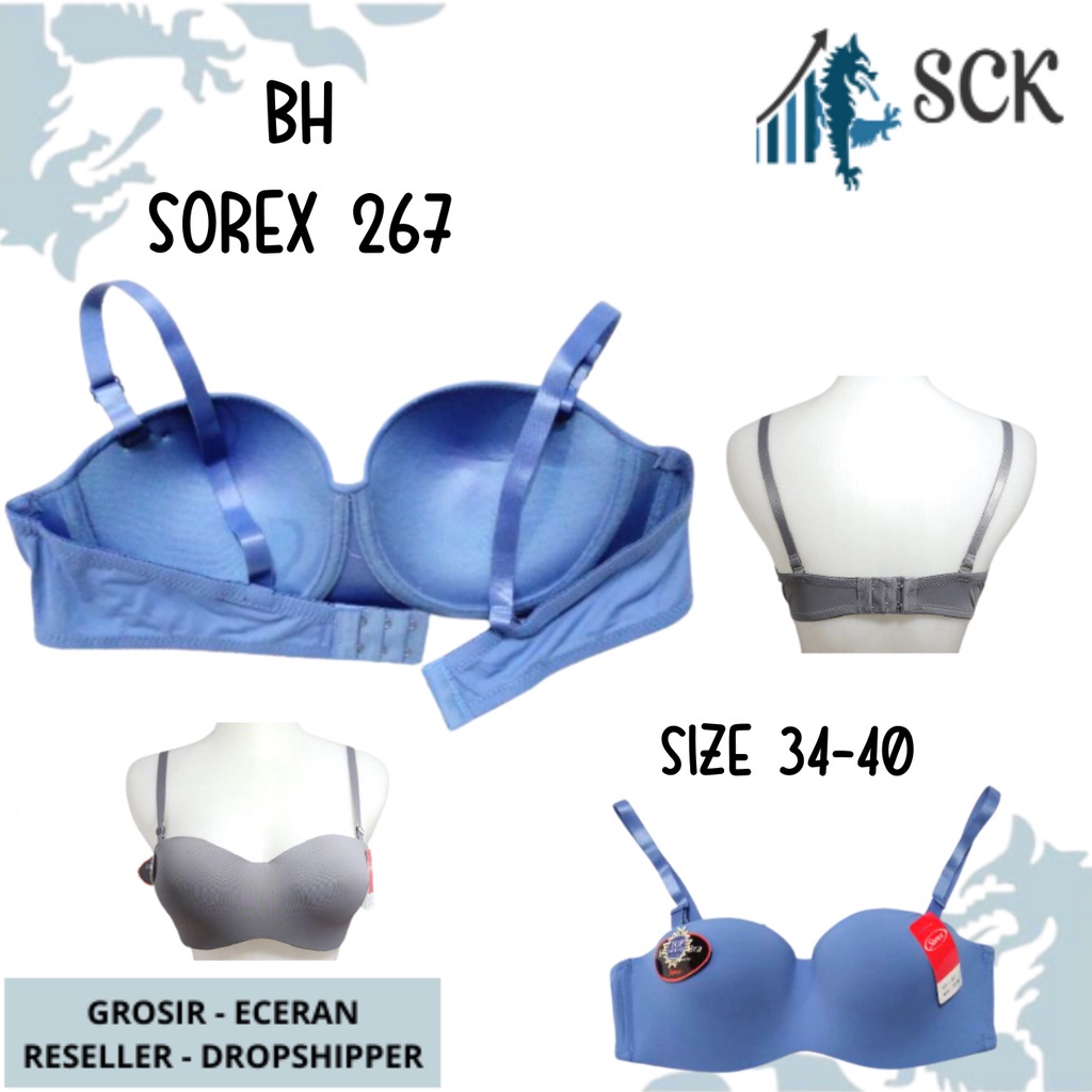 BH SOREX 267 Busa Tipis KAWAT Super Soft / Pakaian Dalam Wanita / BH CUP A Ukuran 34-40 sckmenwear GROSIR