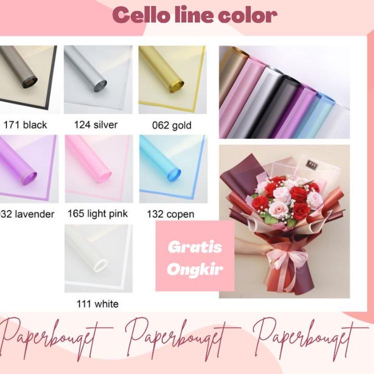 

DISKON BRANDS FESTIVAL 20 LEMBAR KERTAS CELLOPHANE LINE COLOR/KERTAS BUKET BUNGA CELLOPHANE/FLOWER WRAPPING PAPER/KERTAS BUKET BUNGA 