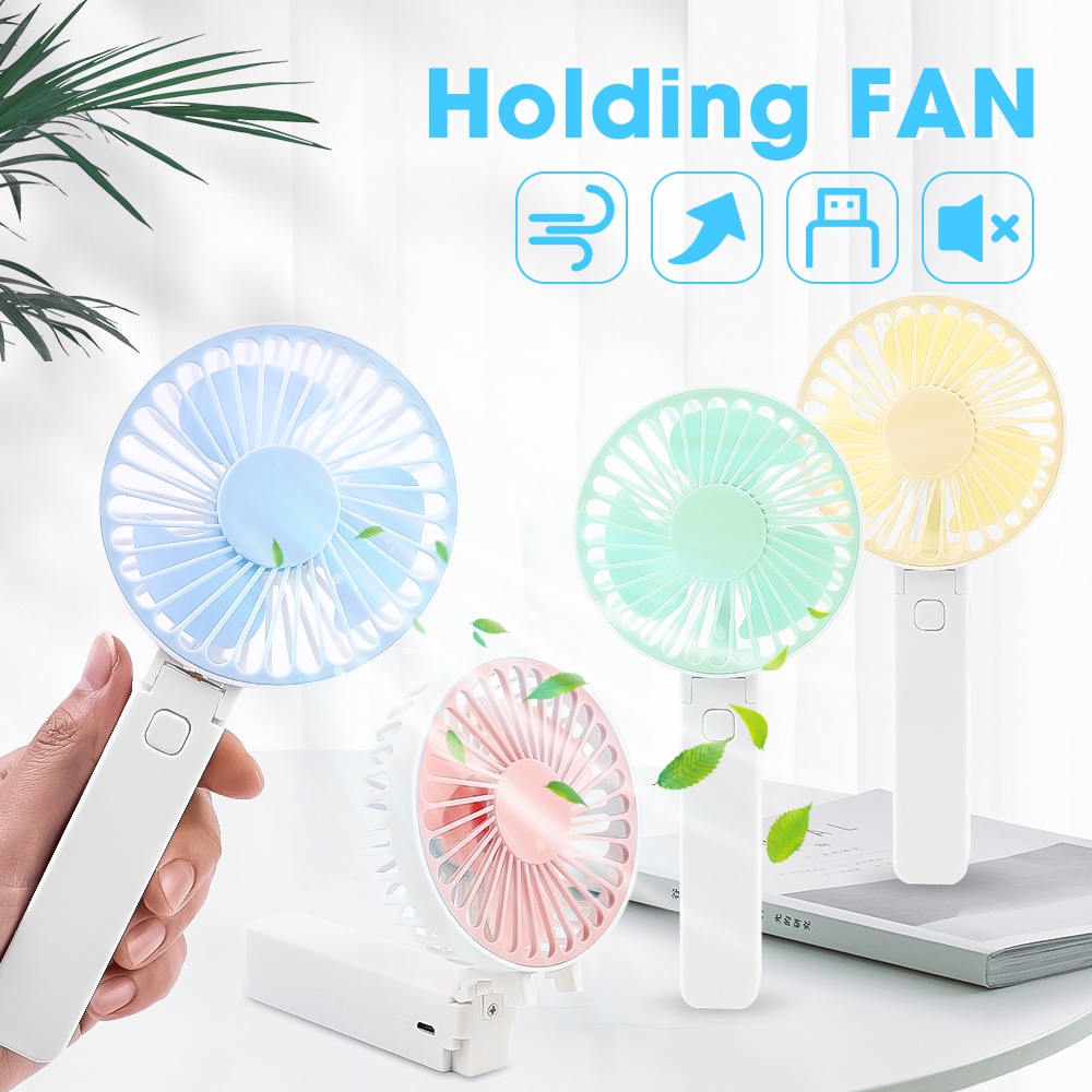 [Unggulan] Rumah Tangga Tahan Lama Kipas Desktop Anak Kartun Lucu Kipas Genggam USB Rechargeable Wireless Cooling Fan Musim Panas Perjalanan Luar Ruangan Kipas Portabel Dengan Stand Telepon