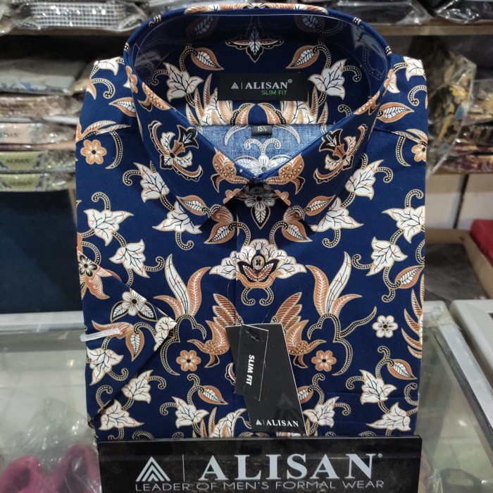 Terlaris Batik Alisan Slim Fit Lengan Pendek 01