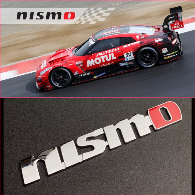 Stiker Mobil Emblem Nismo Logo Nissan 3D Bahan Metal