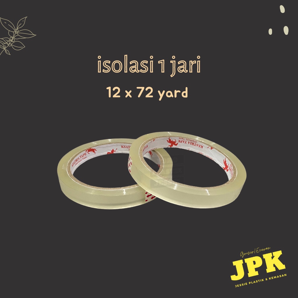 

isolasi / seloptip bening 1 jari - 12 x 72 yard