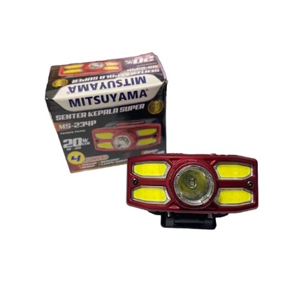 ( COD ) Senter Kepala Super Ms-234 P Charger Mode USB Cahaya Putih 4 Fungsi Mode 20 W Led Headlamp Camping Murah Berkualitas