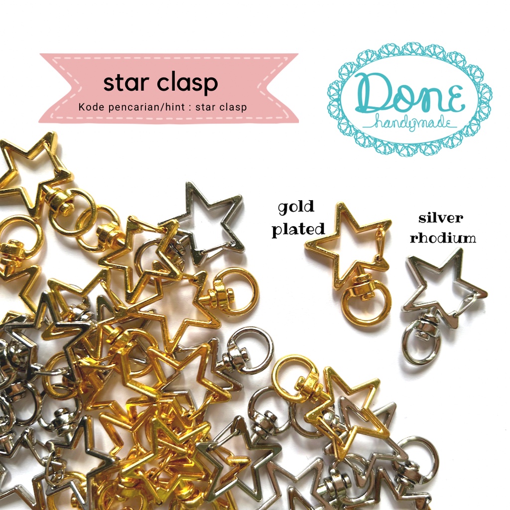 Star clasp bentuk bintang lobster bentuk bintang star lobster keychain