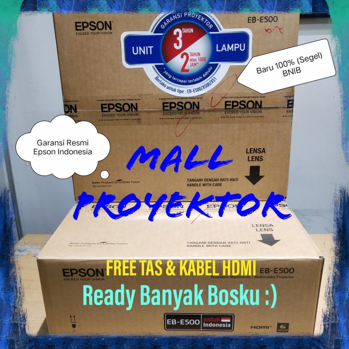 

[[JNT COD]] Projektor Epson EB - E500 ( Pengganti EB - S400 )