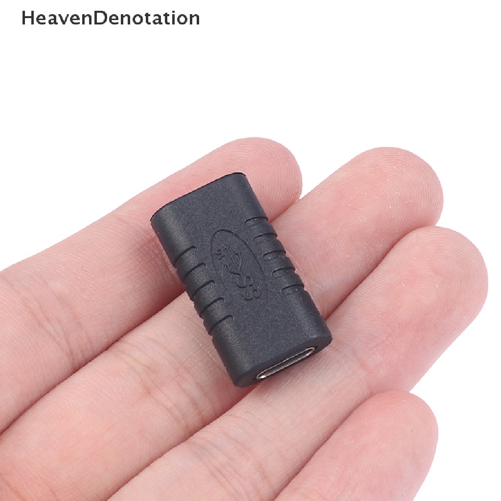 [HeavenDenotation] Usb 3.1 Type-C Female to Female Coupler USB-C Converter Adapter Konektor HDV Baru