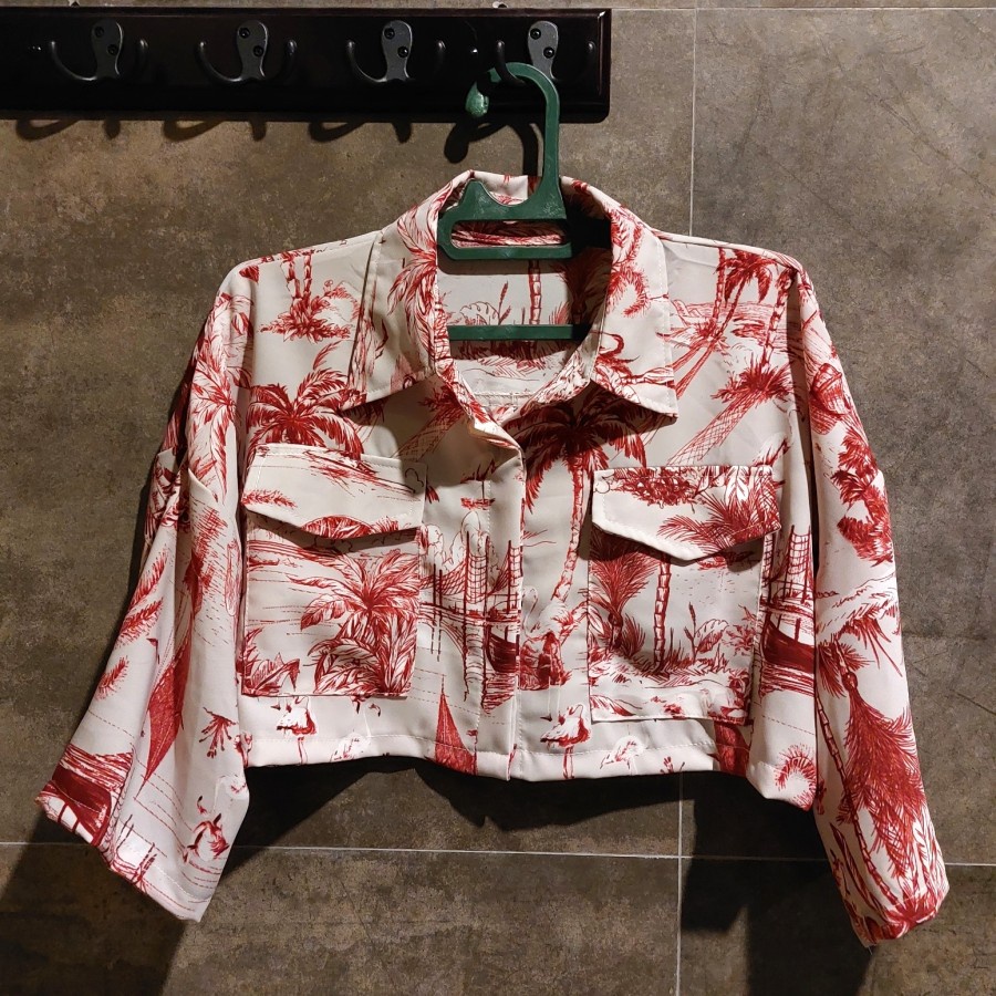 Tropical Hawaian Loose Crop Top