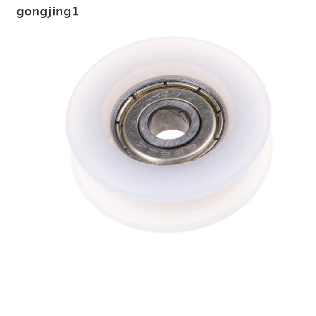GGG New 6 * 30 * 10mm U Groove Metal Shield Nylon Pulley Wheels Roller Ball Bearings ID