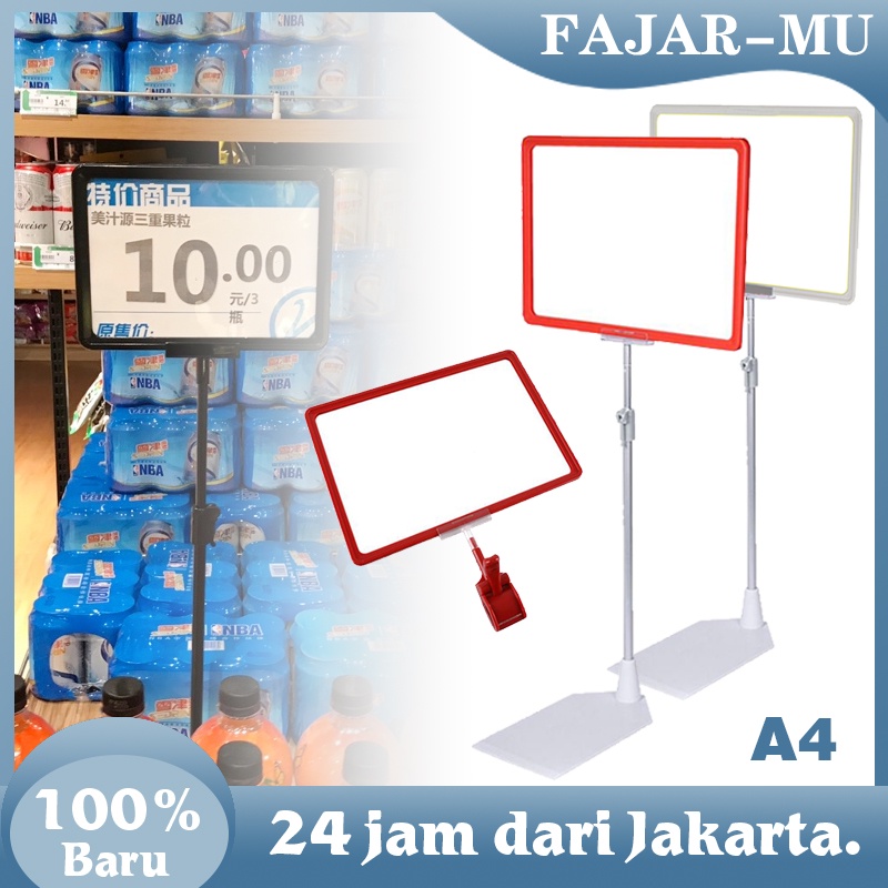 

1set A4 Stand Frame Portable Frame Display Promo Price Tag Frame Promosi Toko Papan Promo