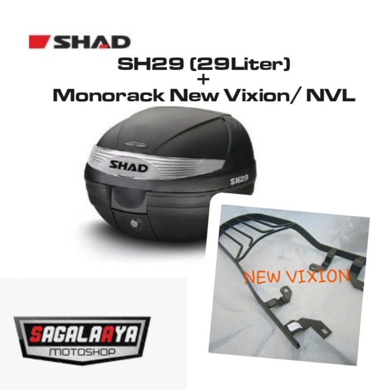 Box SHAD SH29 + Monorack Yamaha New Vixion/NVL