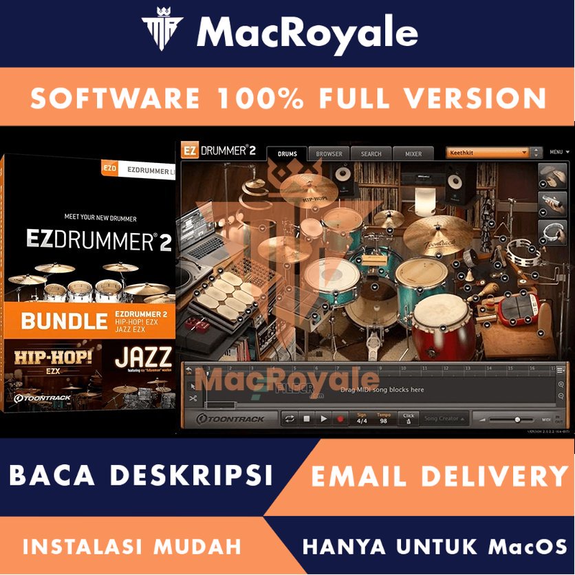 [MacOS] Toontrack EZdrummer Full Version Lifetime Full Garansi