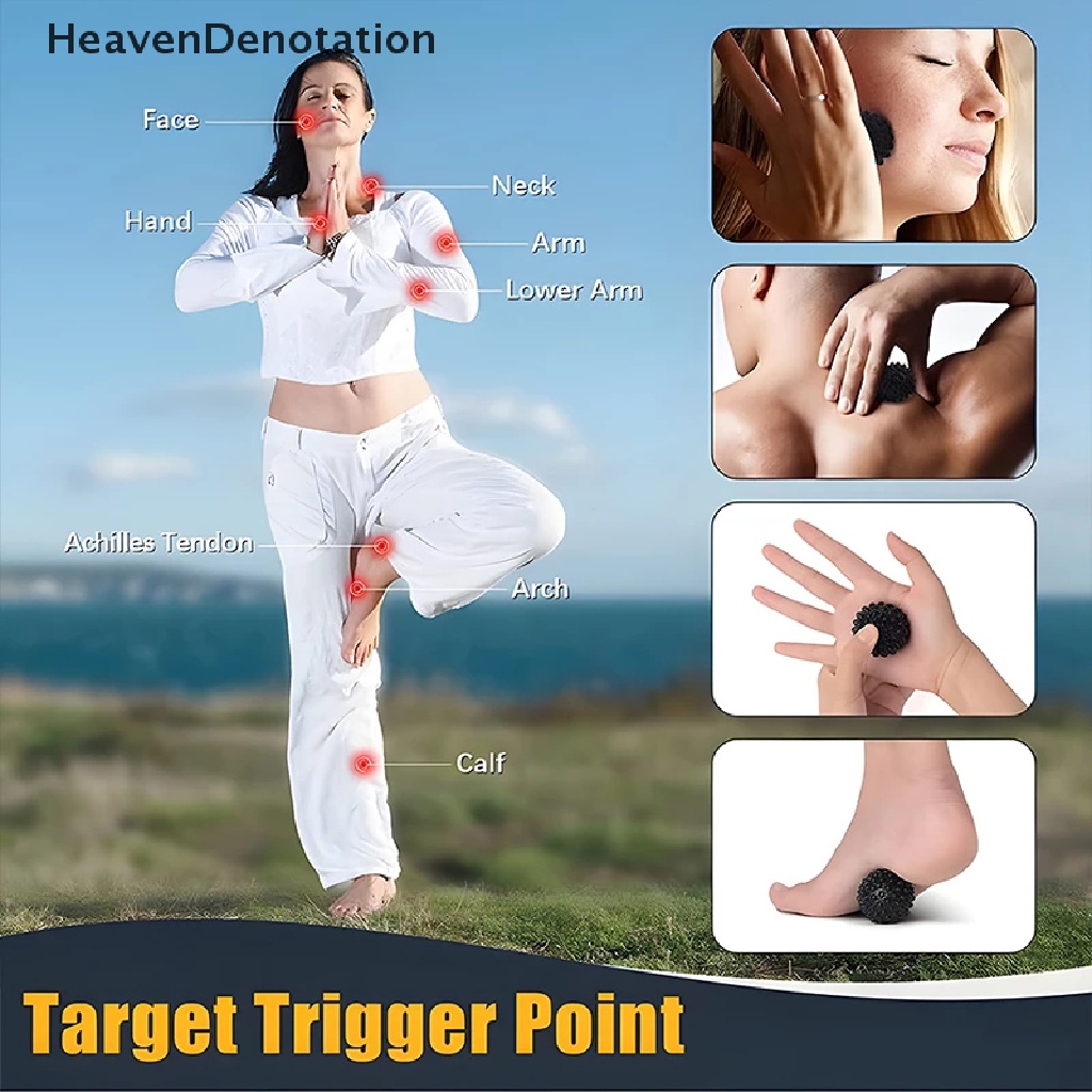 [HeavenDenotation] Fascia Massage Ball Fitness Massage Ball Roller Trigger Point Untuk Leher Bahu Tangan Kaki Relaksasi Nyeri Otot HDV
