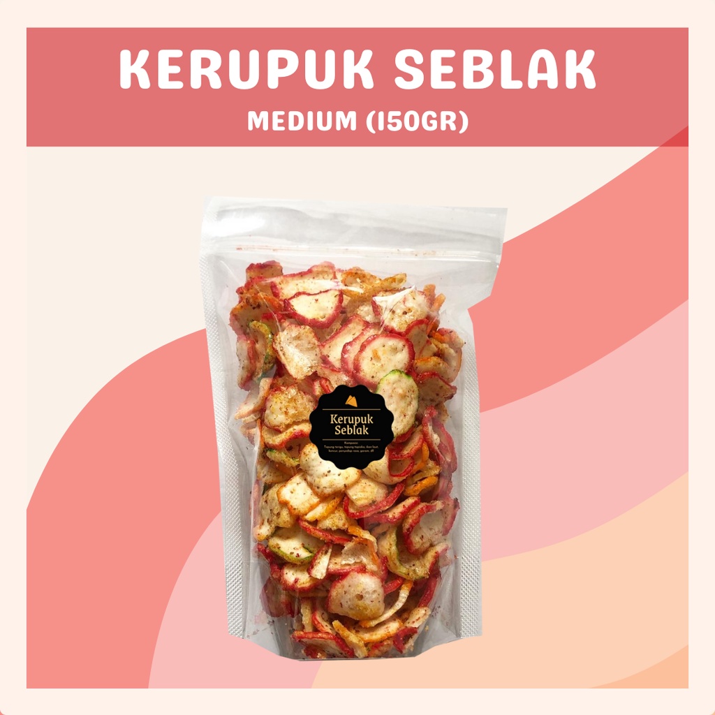 [DELISH SNACKS] Kerupuk Seblak Kencur (M) 150gr / Snack Cemilan Camilan Pedas Gurih / Kripik Seblak Kering