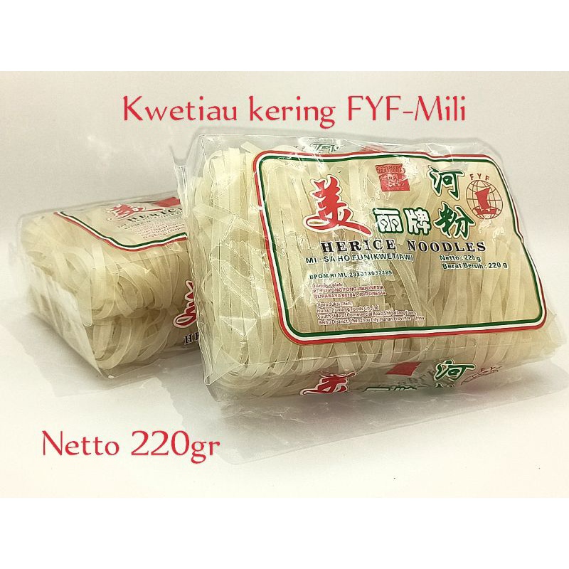 Kwetiau Mi Tiao Kwetiaw kering Mili FYF 220gram