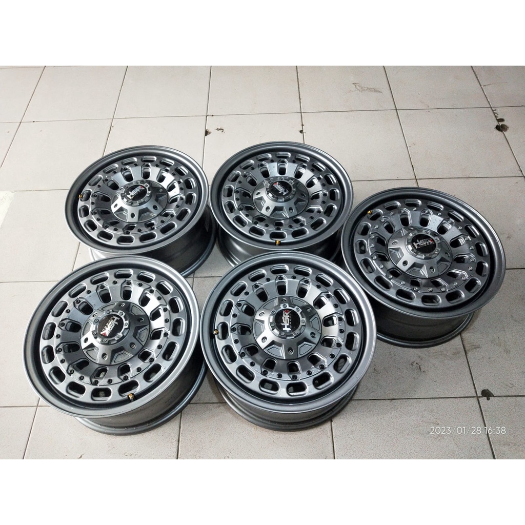 Pelek Bekas Mobil Jimny Velg MYTH07 Ring 16 Lebar 7 inch Hole 5 x 139,7 Et 20 Warna Grey Bisa Untuk 
