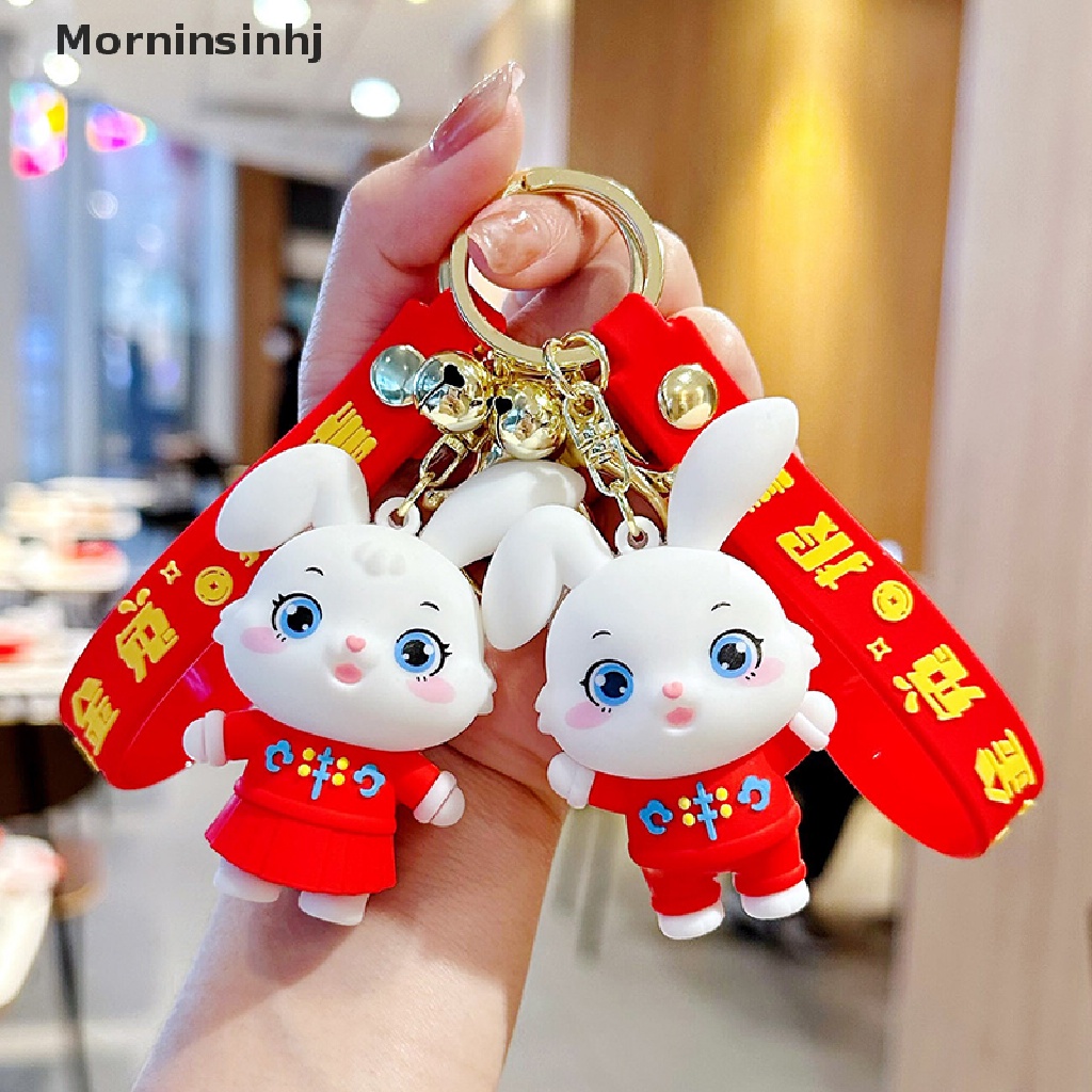 Mornin Lucu Tang Kostum Bunny New Year Gantungan Kunci Kelinci Tahun Beruntung Liontin Tas Dekorasi Boneka Liontin Gantungan Kunci Mobil Hadiah Natal id