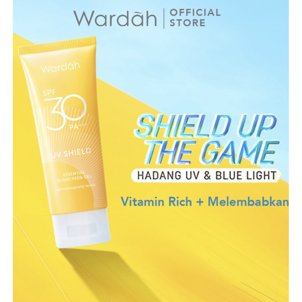 Wardah UV Shield Essential Sunscreen Gel SPF 30 PA +++ 40 ml - Sunscreen Wajah 0% Alkohol