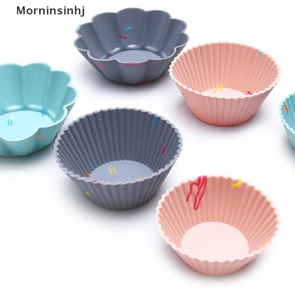 Mornin 6pcs Reusable Silicone Cupcake Mold Cetakan Kue Muffin Kue Baking DIY Dessert Tools id