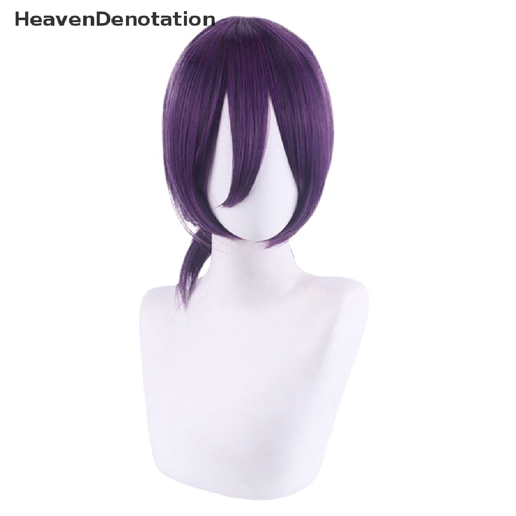 [HeavenDenotation] Chain Man Reze Cosplay Wig Ungu Ponytail Rambut Sintetis Wig Alat Peraga Cosplay HDV
