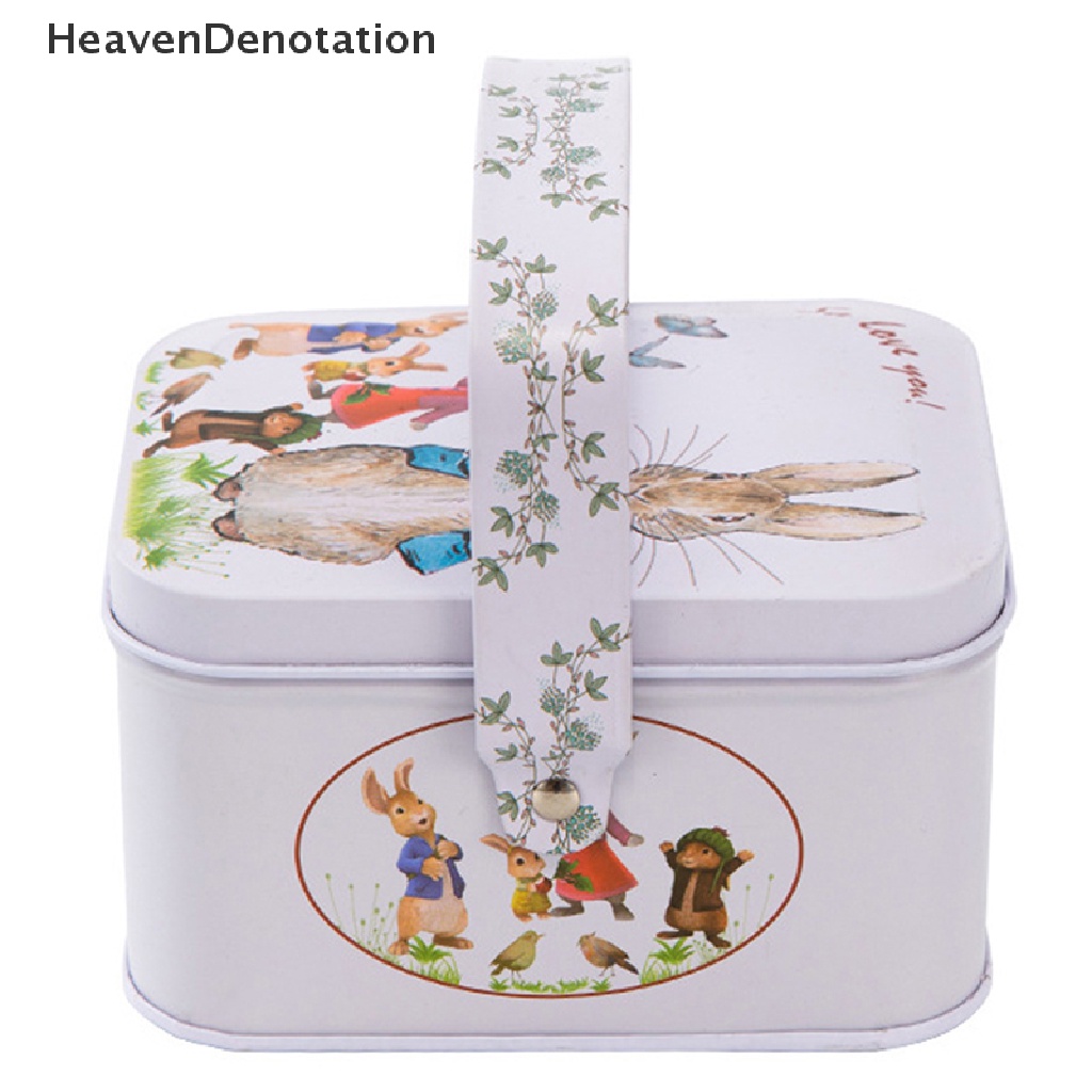 [HeavenDenotation] Vintage Tinplate Little White Rabbit Koper Candy Box Gift Box Penyimpanan Bisa HDV