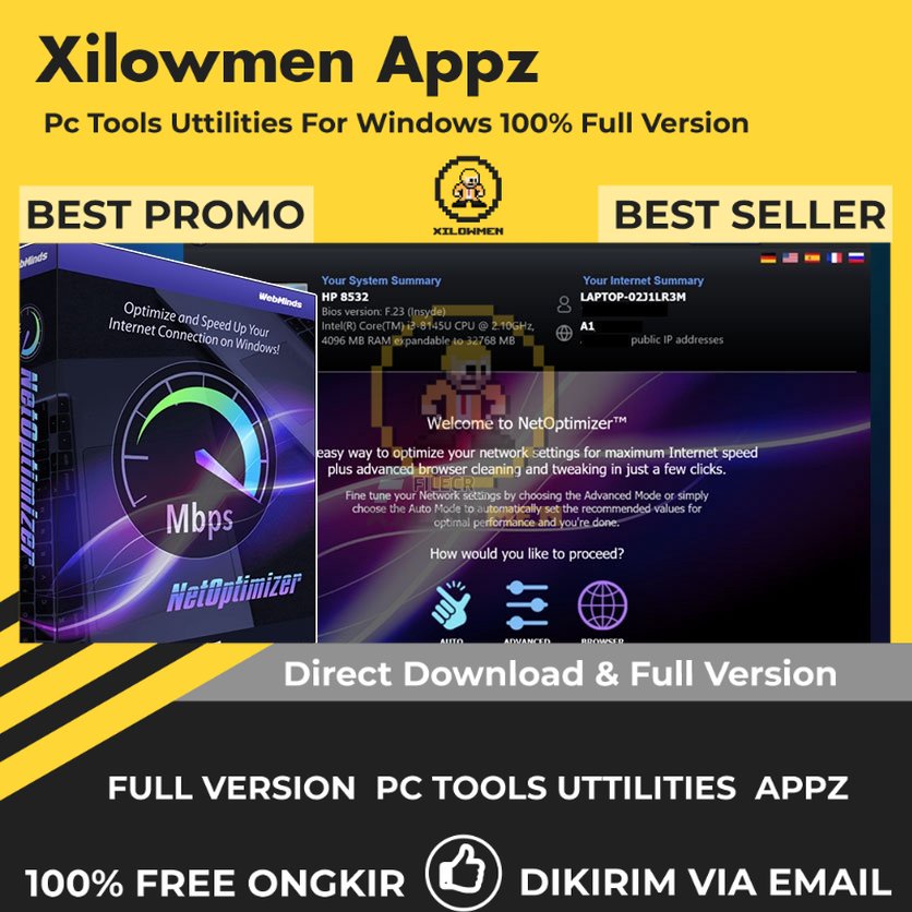 [Full Version] WebMinds NetOptimizer Pro PC Tools Software Utilities Lifetime Win OS