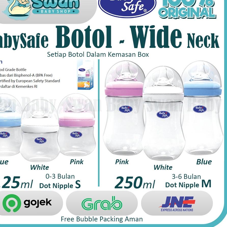 Promo Keren Baby Safe Botol Susu Wide Neck ( 125ml / 250ml )