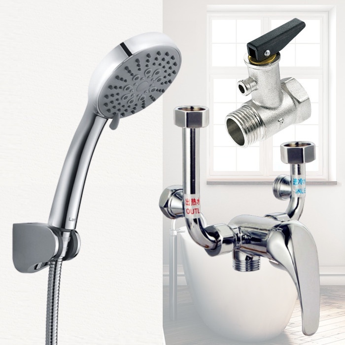 KRAN BATHUB AIR PANAS DINGIN MIXER TANPA BOBOK TEMBOK ORIGINAL