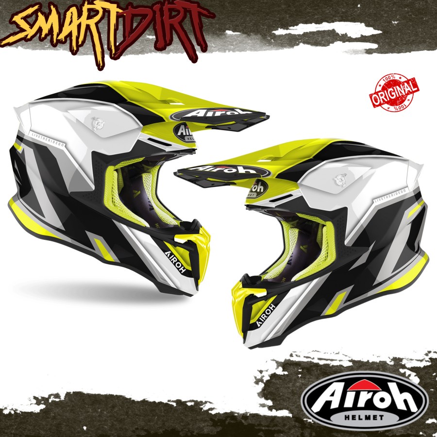 HELM CROSS AIROH TWIST 2.0 SHAKEN 2023 YELLOW HELM AIROH TWIST 2.0 ORI