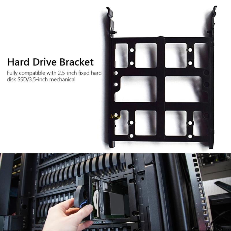 Btsg 2.5 inch/3.5 inch SSD HDD Mount Holder Hard Disk Fixing Bracket Memperbaiki Hard Disk SSD Bracket Alat Rel Tarik