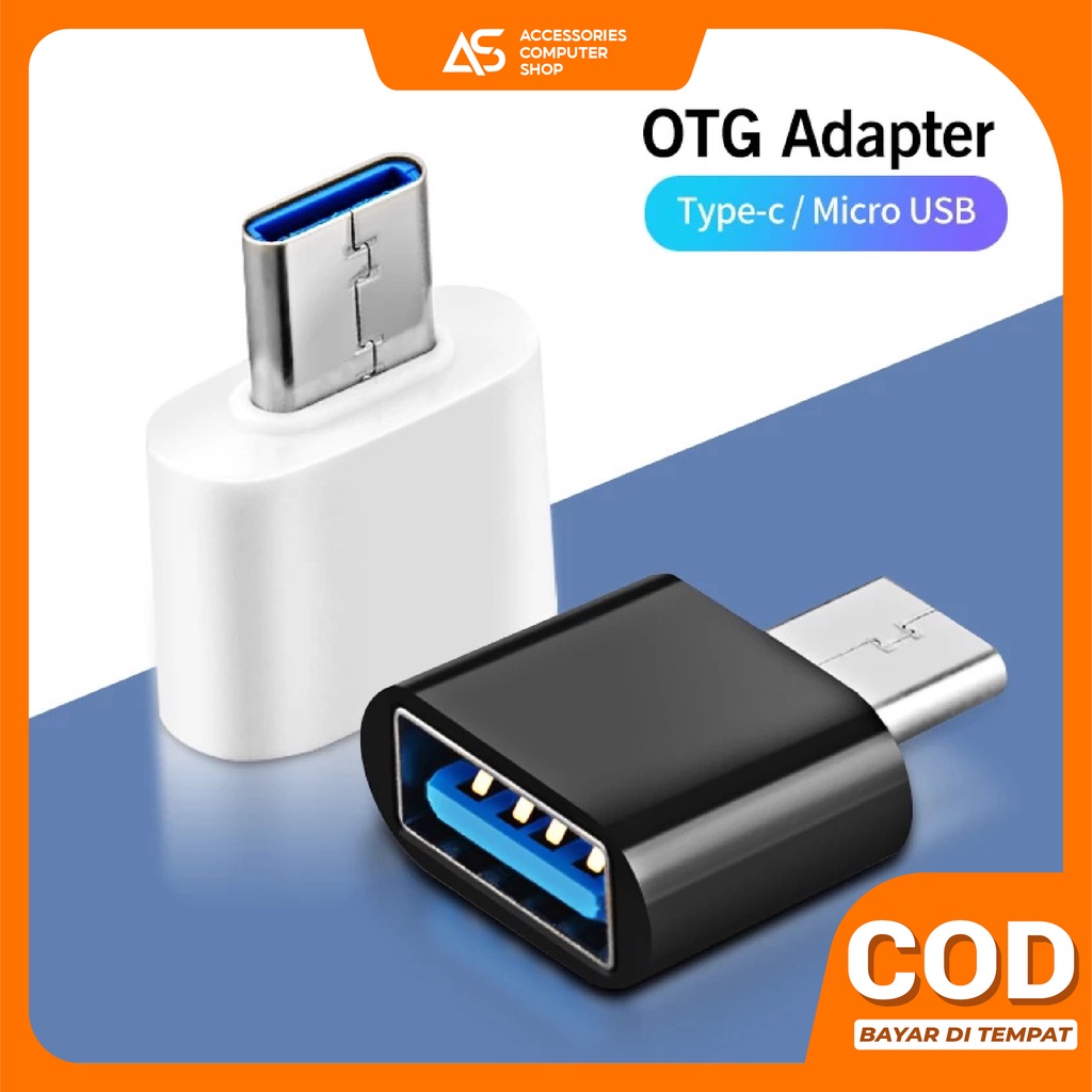 OTG MINI PERSEGI Usb Type C Port Konektor Non Cable USB Murah AH012 - ACS