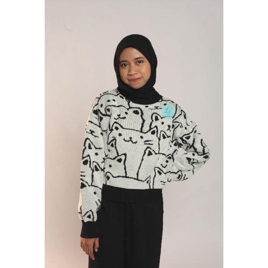Sweater Rajut Premium Motif Kucing