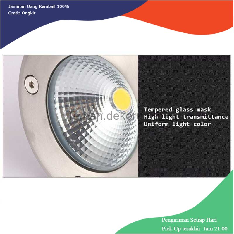 TD - LMP San Xin Lampu Taman Hias Tanam Ground Light Waterproof 3W Warm White - SX120