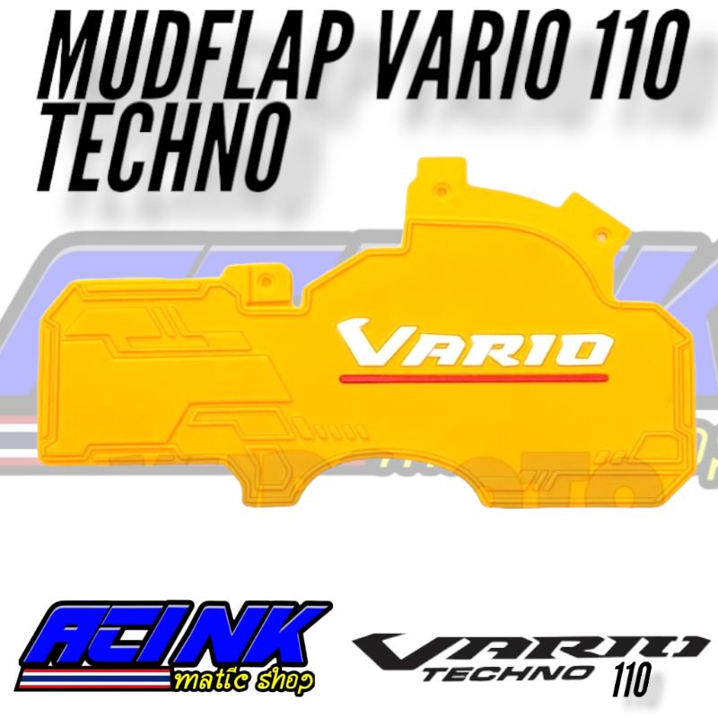 MUDFLAP VARIO 110 TECHNO MUD FLAP VARIO 110 KARBU CARBU KARET PENAHAN LUMPUR VARIO 110 TECHNO