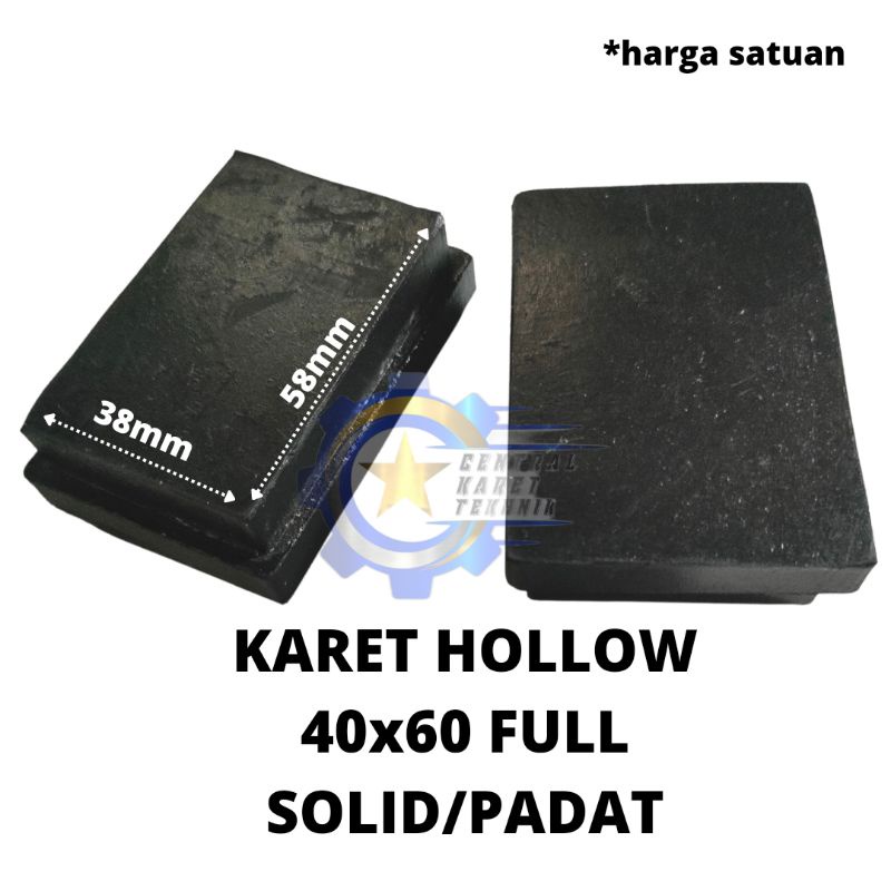 KARET KAKI HOLLOW 4x6 FULL PADAT/KARET TAPAK KAKI/KARET ALAS KAKI MEJA/KURSI