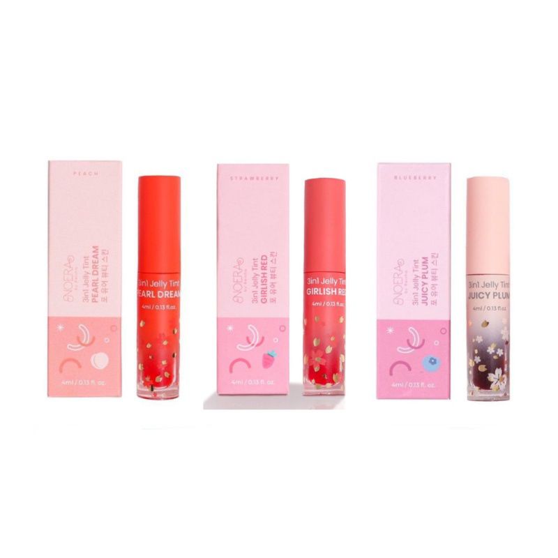 NOERA 3 IN 1 JELLY TINT 4ml - Girlish Red / Pearl Dream / Juicy Plum