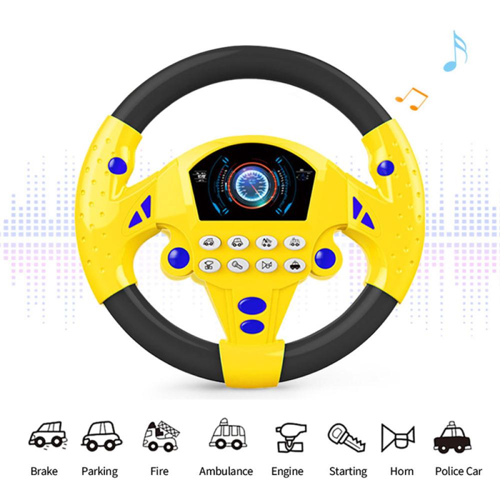 Timekey Musik Mensimulasikan Mengemudi Setir Mobil Mainan Edukasi Dini Cerdas Anak Eletric Mainan Bayi Dengan Suara Vokal Mainan F5X1