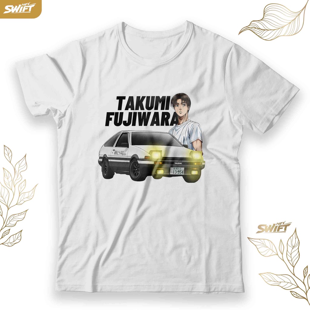 KAOS Takumi Fujiwara Initial d HACHIROKU TOYOTA AE86 AE 86 JDM DRIFT  TSHIRT BAJU DISTRO