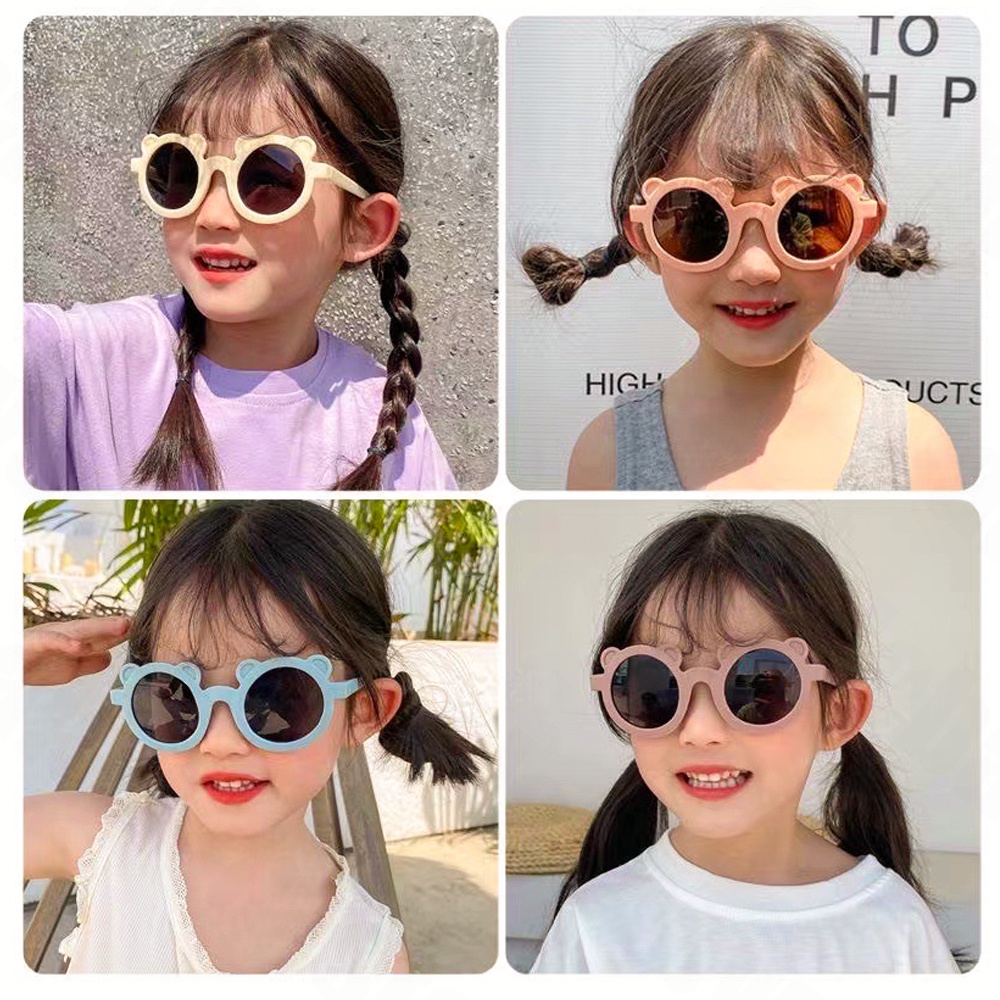 Halobaby Kacamata Anak Telinga Beruang/Kacamata Anak New Trend/Fashion Anak Terbaru Telinga Beruang kacamata hitam