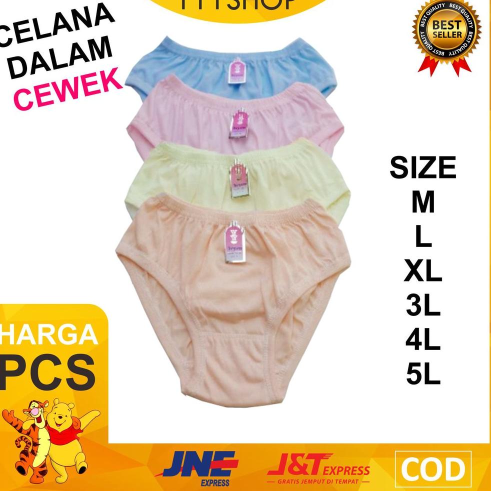 V23 CELANA DALAM / UNDIES / CD / SEMPAK WANITA CEWEK POLOS KATUN Size M L XL 3L 4L 5L YEYEN VIENNA B
