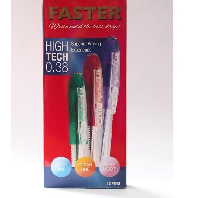 

BISA ✨COD✨ Faster Ballpoint/ Pulpen 0.38 Sign Pen ,0.38mm isi 12 pcs - Black 
