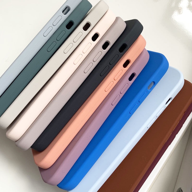 iPhone 11 12 Case Silicone Premium Full Cover Silikon Tebal Lembut Eart Tone Warna Netral