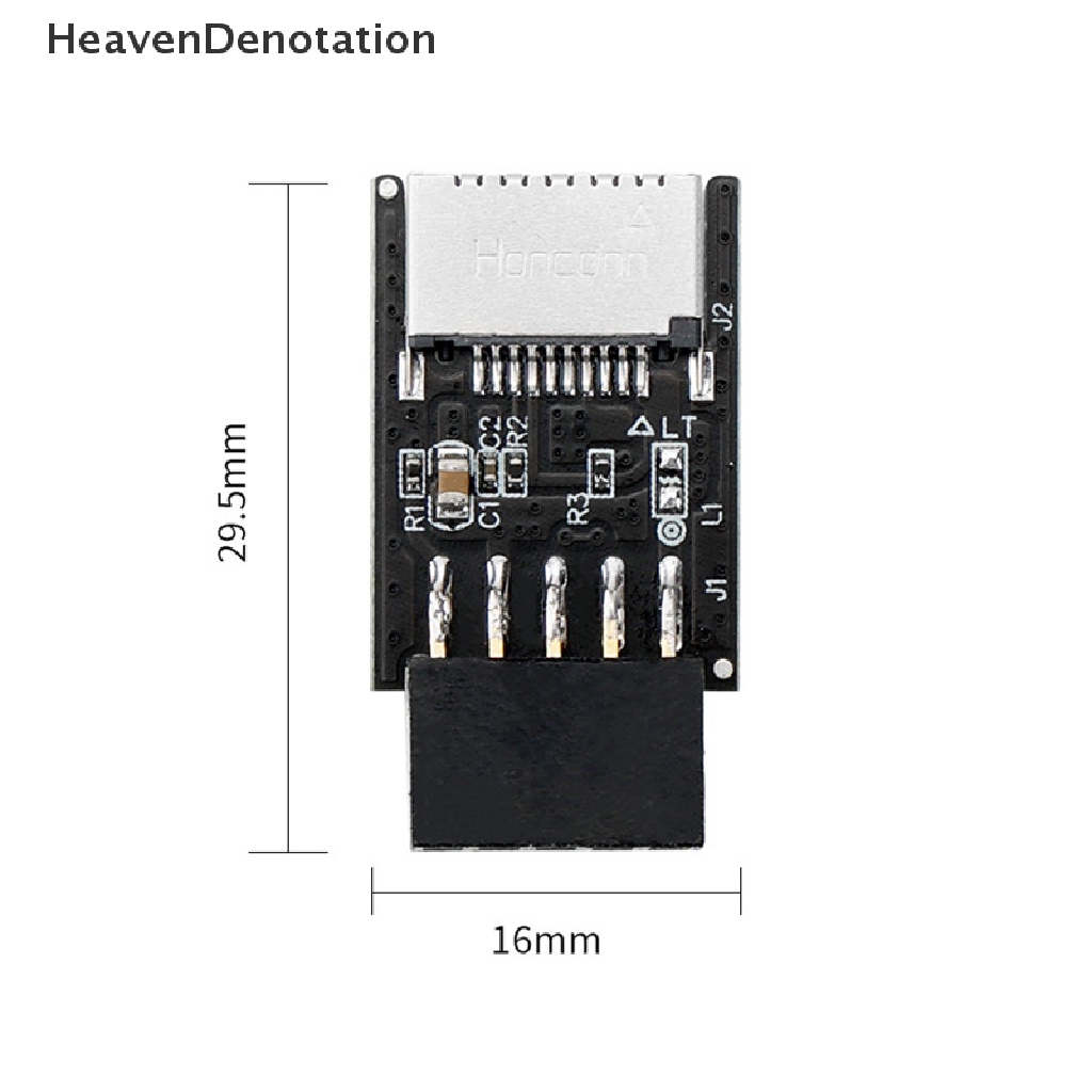 [HeavenDenotation] Header Wanita 9Pin Ke Tipe-E Adapter Motherboard 9-pin Ekstensi Tipe-E Ke Key-A Converter Adapter HDV